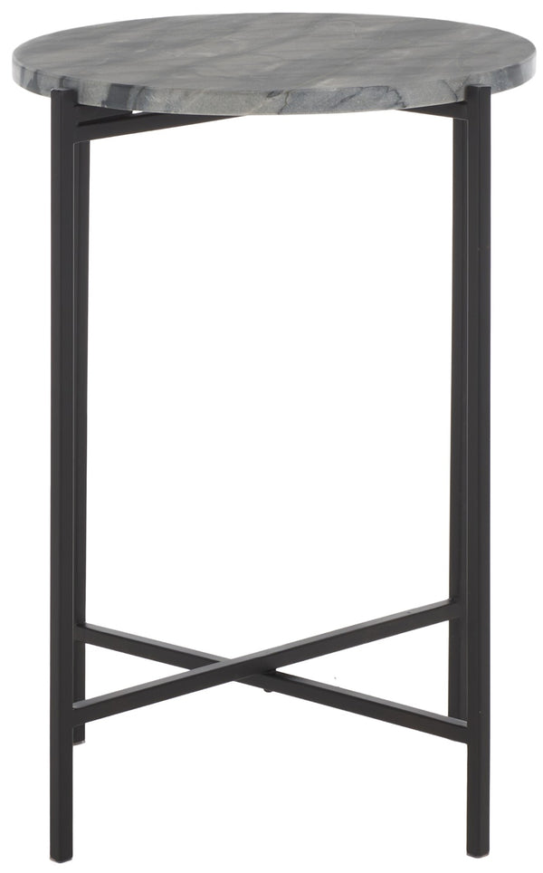Safavieh Ellicott Round Accent Table - Modern Glamour With Marble Top & Sleek Metal Base For Chic Spaces ACC4604A