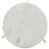 Safavieh Everbrooke Round Accent Table XII23 White Marble / Black  ACC4607A