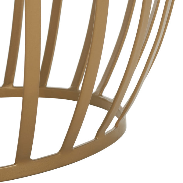 Safavieh Explorer Round Accent Table XII23 White Marble / Gold  ACC4609A