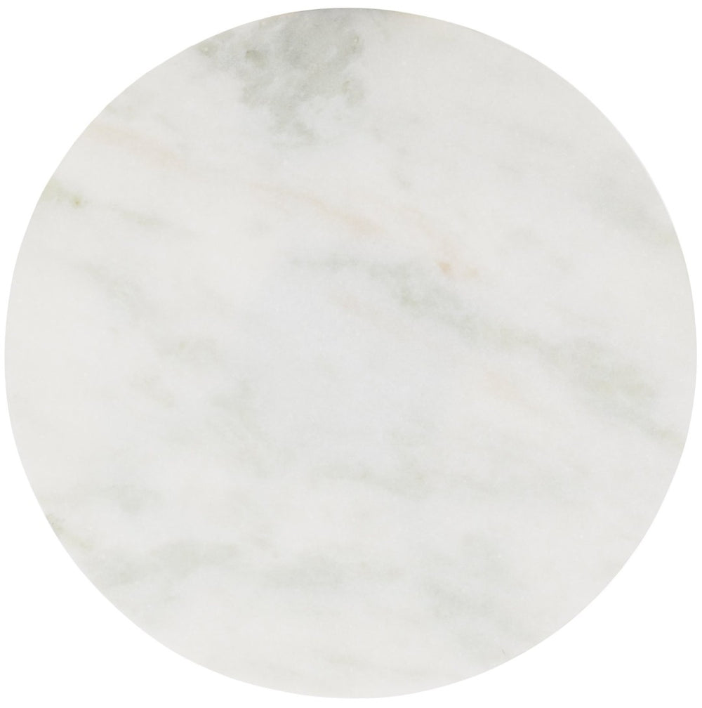 Safavieh Explorer Round Accent Table With Gold Sphere Base And White Marble Top - Modern Glam Home Decor ACC4609A