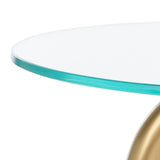 Safavieh Birbiglia Bird Base Accent Table XII23 Gold / Glass  ACC4610A