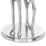 Safavieh Gillard Giraffe Base Accent Table XII23 Silver / Glass  ACC4611B