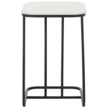 Safavieh Yenna Accent Table XII23 White Marble / Black  55% White Marble / 45 % Iron ACC4612A