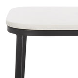 Safavieh Yenna Accent Table XII23 White Marble / Black  55% White Marble / 45 % Iron ACC4612A