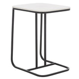 Safavieh Yenna Accent Table XII23 White Marble / Black  55% White Marble / 45 % Iron ACC4612A