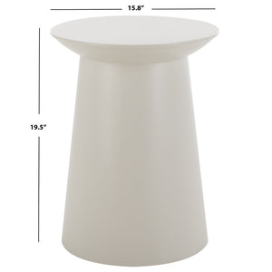 Safavieh Rivia Round Accent Table - Modern Sculptural Design In Warm Grey Iron | Stylish & Functional Decor ACC4613A