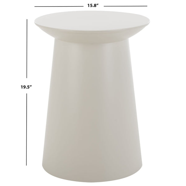 Safavieh Rivia Round Accent Table - Modern Sculptural Design In Warm Grey Iron | Stylish & Functional Decor ACC4613A