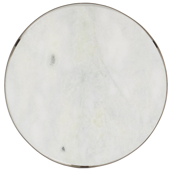 Safavieh Triss Round Accent Table - Luxe White Marble Top & Antique Brass Frame For Elegant Living Spaces ACC4617A