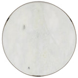 Safavieh Triss Round Accent Table XII23 White Marble / Antique Brass 65% White Marble / 35 % Iron ACC4617A