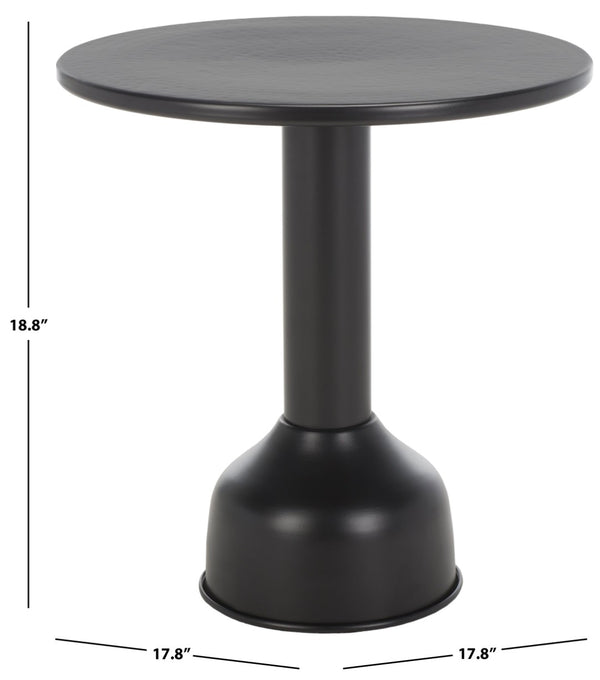 Safavieh Iruma Round Accent Table - Contemporary Sculptural Design, Solid Iron, Black Hammered Finish For Style ACC4618A