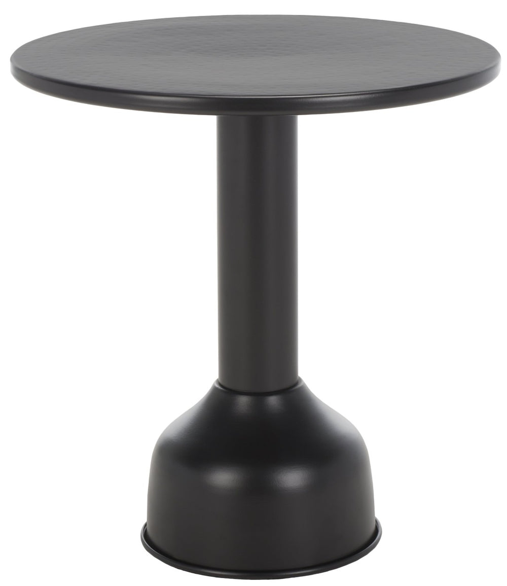 Safavieh Iruma Round Accent Table - Contemporary Sculptural Design, Solid Iron, Black Hammered Finish For Style ACC4618A