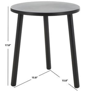 Safavieh Ivitrio Minimalist Round Accent Table - Sleek Black Iron Design For Modern & Transitional Spaces ACC4619A