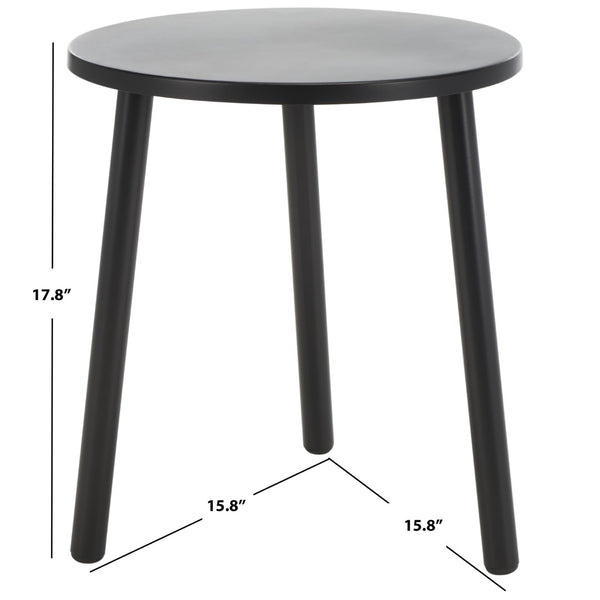 Safavieh Ivitrio Minimalist Round Accent Table - Sleek Black Iron Design For Modern & Transitional Spaces ACC4619A