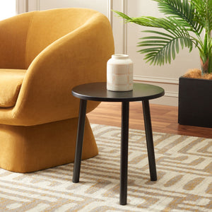 Safavieh Ivitrio Minimalist Round Accent Table - Sleek Black Iron Design For Modern & Transitional Spaces ACC4619A