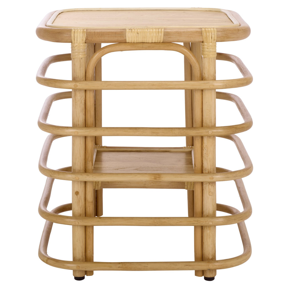 Safavieh Maestro Accent Table - Rustic Rattan & Hibiscus Wood, Natural Elegance For Stylish Home Decor Natural Hibiscus Tiliaceus Acc5400a