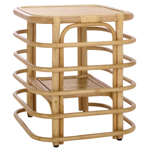 Safavieh Maestro Accent Table - Rustic Rattan & Hibiscus Wood, Natural Elegance For Stylish Home Decor Natural Hibiscus Tiliaceus Acc5400a