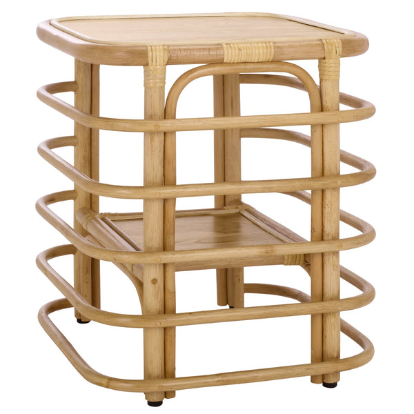 Safavieh Maestro Accent Table - Rustic Rattan & Hibiscus Wood, Natural Elegance For Stylish Home Decor Natural Hibiscus Tiliaceus Acc5400a