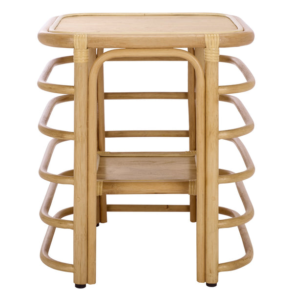 Safavieh Maestro Accent Table - Rustic Rattan & Hibiscus Wood, Natural Elegance For Stylish Home Decor Natural Hibiscus Tiliaceus Acc5400a