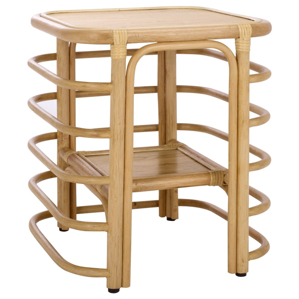 Safavieh Maestro Accent Table - Handcrafted Hibiscus Wood & Rattan Side Table For Rustic Elegance & Versatility ACC5400A