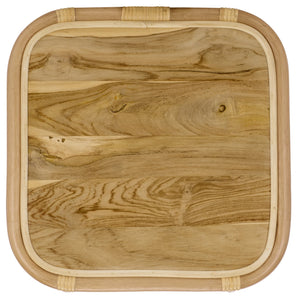 Safavieh Maestro Accent Table - Rustic Rattan & Hibiscus Wood, Natural Elegance For Stylish Home Decor Natural Hibiscus Tiliaceus Acc5400a