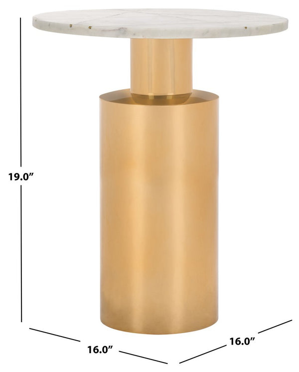 Safavieh Capucine Side Table Copper Marble / Copper ACC5501A