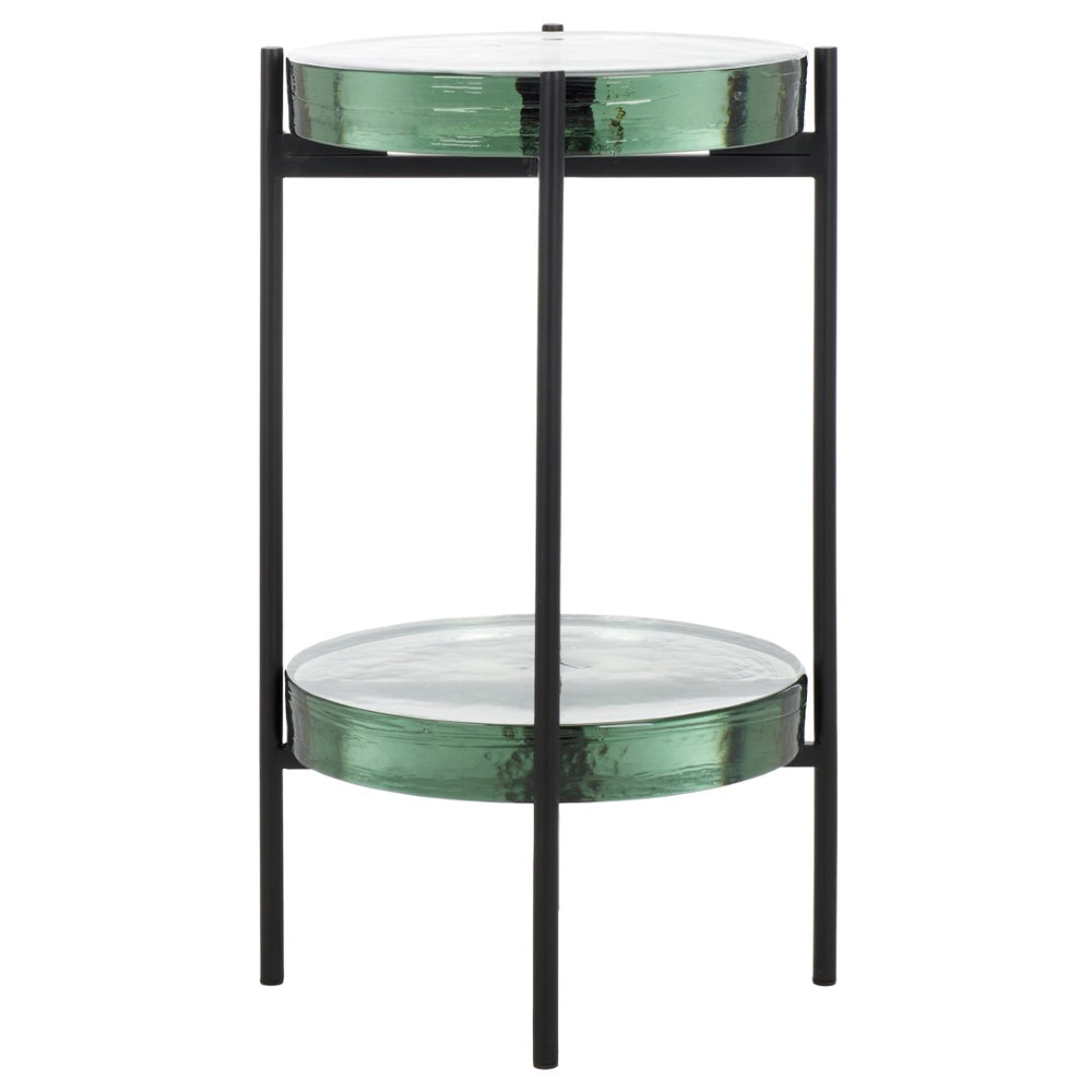 Safavieh Noham Sculptural Side Table - Contemporary Design With Glass Top And Lower Shelf For Stylish Storage ACC5502A