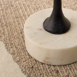 Safavieh Malachy Side Table - Elegant Black & White Marble With Metal Frame For Modern Home Décor Style Black ,White Metal And Marble Acc5503a