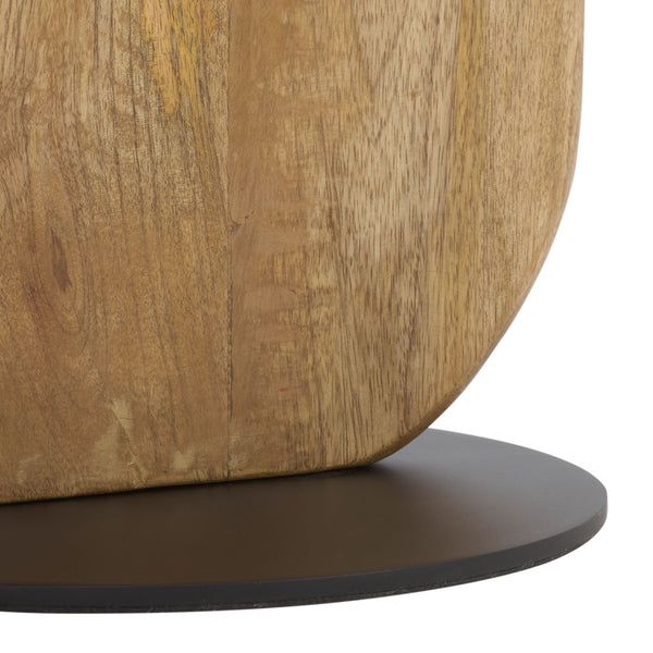 Safavieh Kokhy Side Table - Elegant Blend Of Natural Marble, Wood & Iron For Stylish Home Décor Upgrade! Natural ,Black Marble,Wood And Iron Acc5504a