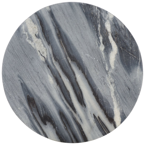 Safavieh Kokhy Side Table - Elegant Blend Of Natural Marble, Wood & Iron For Stylish Home Décor Upgrade! Natural ,Black Marble,Wood And Iron Acc5504a