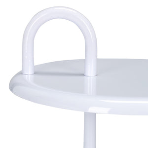 Safavieh Daichi Side Table - Modern Minimalist Accent Table With Durable Metal Frame & Crisp White Finish ACC5506A