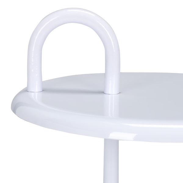 Safavieh Daichi Side Table - Modern Minimalist Accent Table With Durable Metal Frame & Crisp White Finish ACC5506A