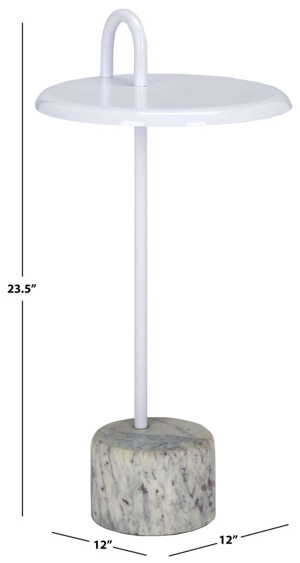 Safavieh Daichi Side Table - Modern Minimalist Accent Table With Durable Metal Frame & Crisp White Finish ACC5506A
