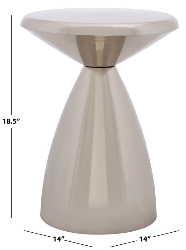 Safavieh Lisian Side Table - Sleek Silver Metal Design For Modern Homes, Durable & Stylish Accent Piece Silver Metal Acc5507a