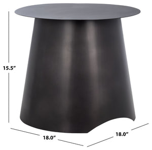 Safavieh Aminchy Vintage-Inspired Side Table In Antique Black Metal - Stylish, Compact & Versatile Accent Piece ACC5509A