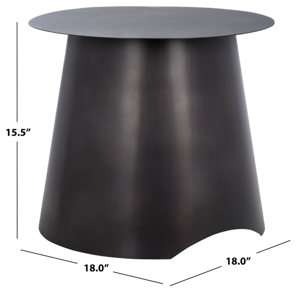 Safavieh Aminchy Vintage-Inspired Side Table In Antique Black Metal - Stylish, Compact & Versatile Accent Piece ACC5509A