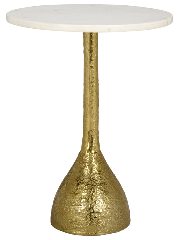 Safavieh Avanni Side Table - Glamorous Design With Compact Elegance For Living Rooms, Bedrooms, And More Gold / Ivory ACC5510A
