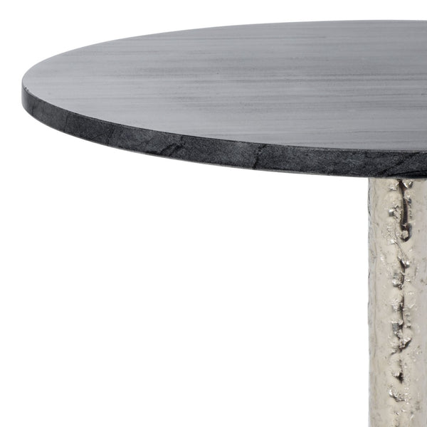 Safavieh Avanni Side Table - Glamorous Design With Compact Elegance For Living Rooms, Bedrooms, And More Silver / Black ACC5510C