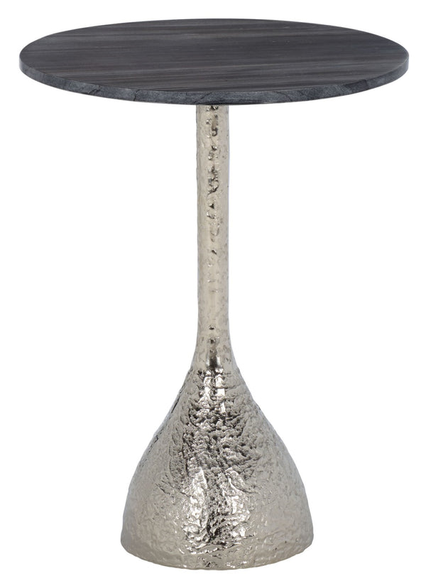 Safavieh Avanni Side Table - Glamorous Design With Compact Elegance For Living Rooms, Bedrooms, And More Silver / Black ACC5510C