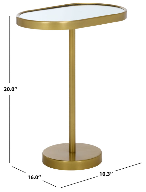 Safavieh Ikaky Side Table - Elegant Gold & Mirrored Accent Table For Modern Glam Decor, Perfect For Small Spaces ACC5511A