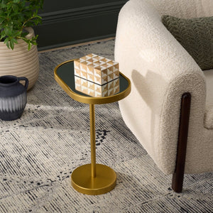 Safavieh Ikaky Side Table - Elegant Gold & Mirrored Accent Table For Modern Glam Decor, Perfect For Small Spaces ACC5511A