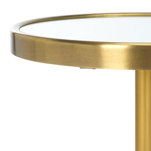 Safavieh Hentry Side Table – Elegant Gold/Mirror Finish, Compact Design For Modern & Glam Living Spaces ACC5512A