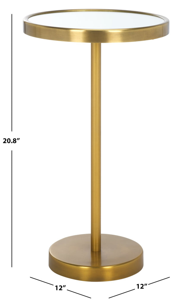 Safavieh Hentry Side Table – Elegant Gold/Mirror Finish, Compact Design For Modern & Glam Living Spaces ACC5512A