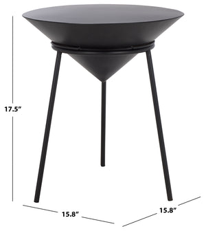 Safavieh Apuline Side Table - Sleek Black Metal Accent For Modern Home Decor, Versatile & Stylish Addition Black Metal Acc5513a