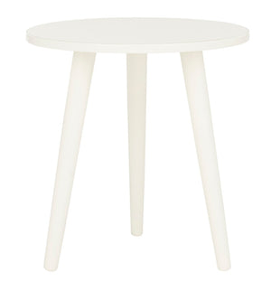 Safavieh Orion Round Accent Table - Elegant Minimalist Design For Cozy Spaces, Perfect For Home Décor & Styling Vintage White ACC5700A