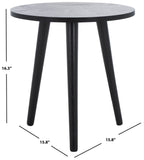 Safavieh Orion Round Accent Table  Black 15.8" x 15.8" x 16.3"