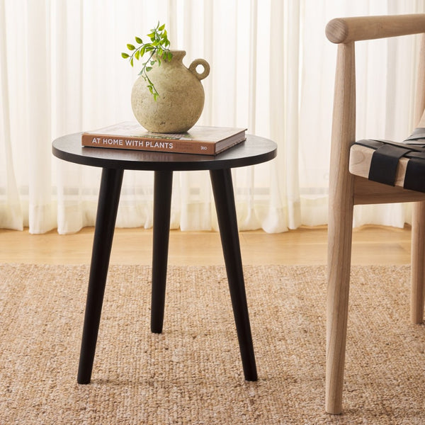 Safavieh Orion Round Accent Table - Elegant Minimalist Design For Cozy Spaces, Perfect For Home Décor & Styling Black ACC5700D