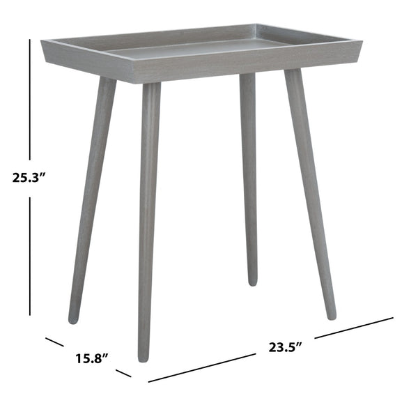 Safavieh Nonie Tray Accent Table - Scandinavian-Inspired Design For Stylish And Functional Living Spaces Slate  Grey ACC5701C