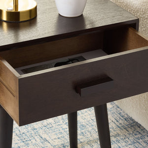 Safavieh LYLE Accent Table - Scandinavian-Inspired Design with Rich Color for Modern Living Spaces & Versatility Dark Chocolate ACC5702F