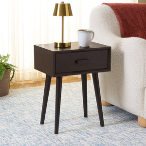 Safavieh LYLE Accent Table - Scandinavian-Inspired Design with Rich Color for Modern Living Spaces & Versatility Dark Chocolate ACC5702F