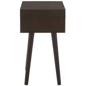 Safavieh LYLE Accent Table - Scandinavian-Inspired Design with Rich Color for Modern Living Spaces & Versatility Dark Chocolate ACC5702F